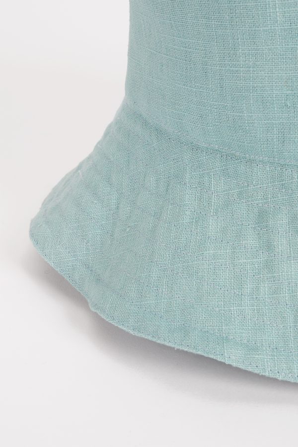 Alba Bucket Hat | Light Blue Linen