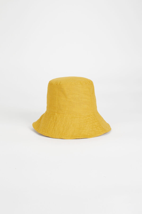 Alba Bucket Hat | Mustard Linen